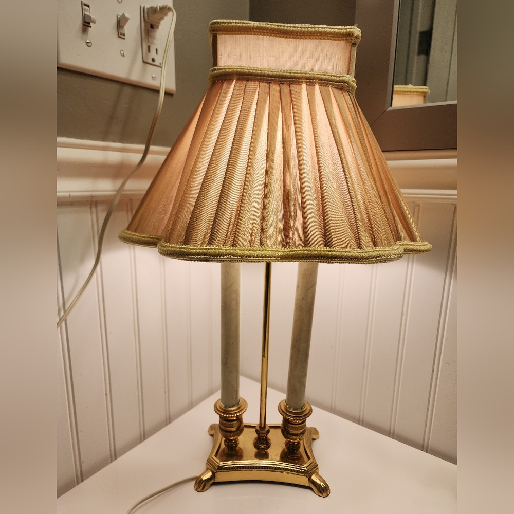 Elegant Gold and Cream Table Lamp